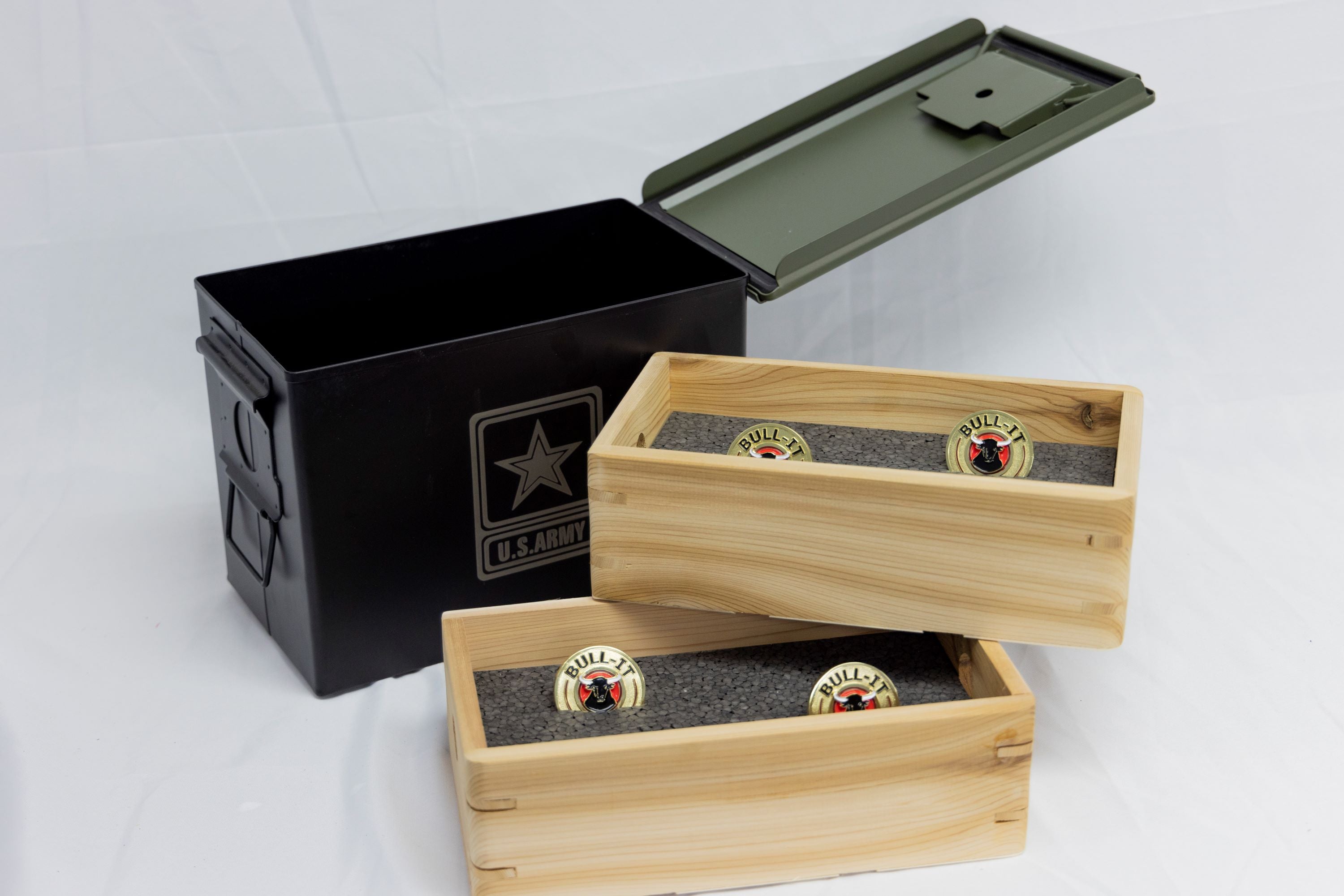 Coin Insert Steel FAT 50 2-Level Challenge Coin Insert – Bull-It Box